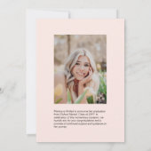 Einfache Ankündigung des Fotos des modernen rosa A (Rückseite)