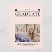 Einfache Ankündigung des Fotos des modernen rosa A (Vorne/Hinten)