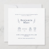 Einfache Ankündigung des Fotos für moderne Babys (Rückseite)