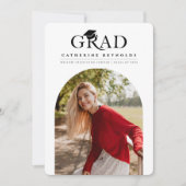 Einfache Ankündigung des modernen Fotos Abschluss (Vorderseite)