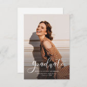 Einfache Ankündigung des modernen Fotos Abschluss (Vorne/Hinten)