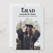 Einfache Ankündigung des modernen Fotos Abschluss (Vorderseite)