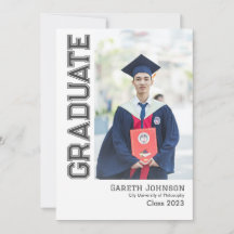 Einfache Ankündigung des modernen Fotos Abschluss