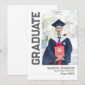 Einfache Ankündigung des modernen Fotos Abschluss (Vorne/Hinten)