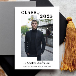 Einfache Ankündigung des modernen Fotos Abschluss