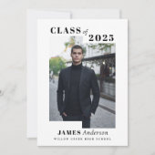 Einfache Ankündigung des modernen Fotos Abschluss (Vorderseite)