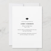 Einfache Ankündigung des modernen Fotos Abschluss (Rückseite)