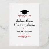 Einfache Ankündigung des modernen Roten Abschlusse (Rückseite)