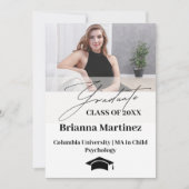 Einfache Ankündigung des modernen Script Graduate  (Vorderseite)