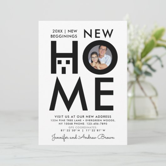 Einfache Ankündigung des neuen Zuhause-Fotos in Sc (Stehend Vorderseite)