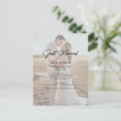 Einfache Ankündigung einer Hochzeit durch das mode Postkarte (Stehend Vorderseite)
