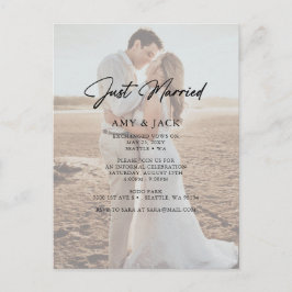 Einfache Ankündigung einer Hochzeit durch das mode Postkarte