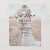 Einfache Ankündigung einer Hochzeit durch das mode Postkarte (Vorderseite)