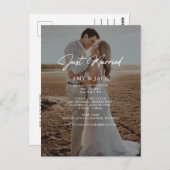 Einfache Ankündigung einer Hochzeit durch das mode Postkarte (Vorne/Hinten)