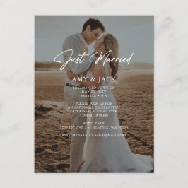 Einfache Ankündigung einer Hochzeit durch das mode Postkarte