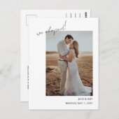 Einfache Ankündigung einer Hochzeit durch das mode Postkarte (Vorne/Hinten)