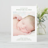 Einfache Ankündigung einer modernen Geburt (Stehend Vorderseite)