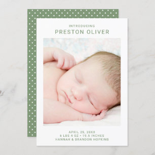 Einfache Ankündigung einer modernen Geburt