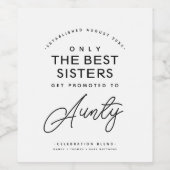 Einfache Ankündigung einer modernen Schwangerschaf Weinetikett (Einzelnes Label)