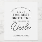 Einfache Ankündigung einer modernen Schwangerschaf Weinetikett (Einzelnes Label)