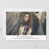 Einfache Ankündigung eines eleganten Abschlusses | (Vorderseite)