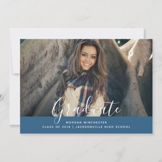 Einfache Ankündigung eines eleganten Abschlusses | (Vorderseite)