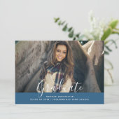 Einfache Ankündigung eines eleganten Abschlusses | (Stehend Vorderseite)