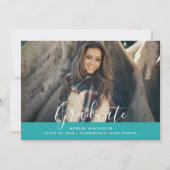 Einfache Ankündigung eines eleganten Abschlusses | (Vorderseite)