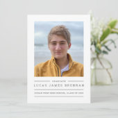 Einfache Ankündigung eines eleganten Abschlusses m (Stehend Vorderseite)