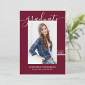 Einfache Ankündigung eines Fotos als Graduate 2022 (Stehend Vorderseite)