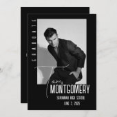 Einfache Ankündigung eines Graduate-Fotos (Vorne/Hinten)