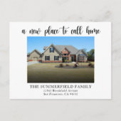 Einfache Ankündigung für das Minimalistische Foto Postkarte (Vorderseite)