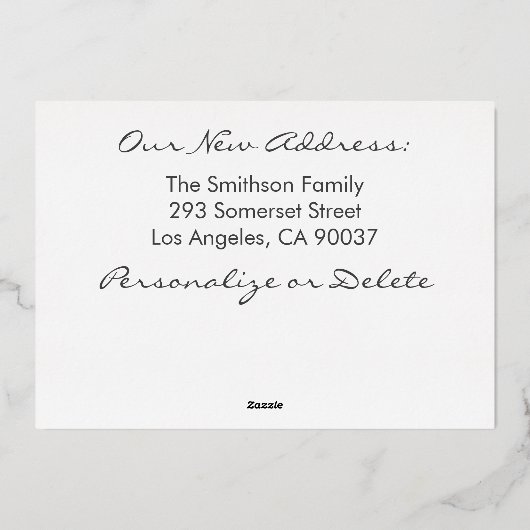 Einfache Ankündigung Personalisierter Bewegung (Rückseite)