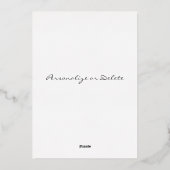 Einfache Ankündigung Personalisierter Bewegung (Rückseite)