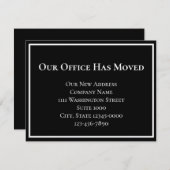 Einfache Ankündigung Schwarz-weißer Geschäftsabläu (Vorne/Hinten)