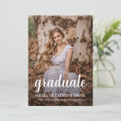 Einfache Ankündigung und Einladung von Abschlüssen (Stehend Vorderseite)