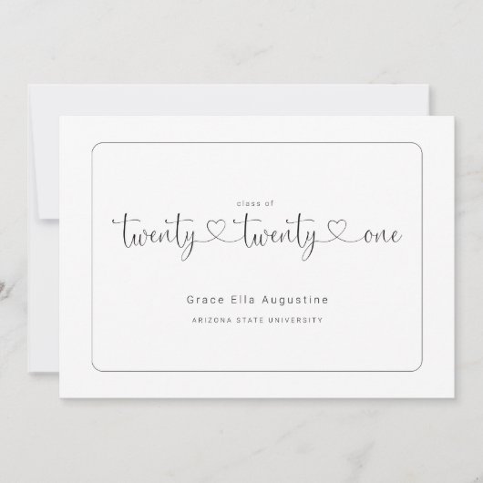 Einfache Ankündigung von Abschlüssen (Vorderseite)