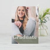 Einfache Ankündigung von Abschlüssen | Retro-Typ (Stehend Vorderseite)