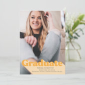 Einfache Ankündigung von Abschlüssen | Retro-Typ (Stehend Vorderseite)