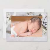 Einfache Ankündigung von Baby Boy Foto (Rückseite)