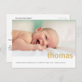 Einfache Ankündigung von "Bold Name Foto Baby" (Vorne/Hinten)