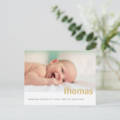 Einfache Ankündigung von "Bold Name Foto Baby" (Stehend Vorderseite)