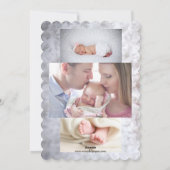 Einfache Ankündigung von Chic Newborn (Rückseite)