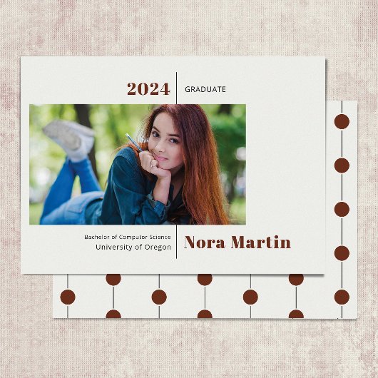 Einfache Ankündigung von Foto Abschluss Auburn Cre