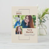 Einfache Ankündigung von Foto Abschluss Auburn Cre (Stehend Vorderseite)