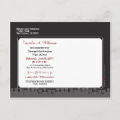 Einfache Ankündigung von Foto Abschluss (schwarz) (Rückseite)