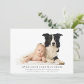 Einfache Ankündigung von Foto Baby (Stehend Vorderseite)