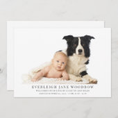 Einfache Ankündigung von Foto Baby (Vorne/Hinten)