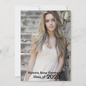 Einfache Ankündigung von Foto Collage Grad Abschlu (Rückseite)