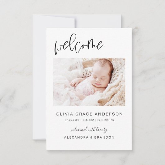 Einfache Ankündigung von Foto Collage Modern (Vorderseite)